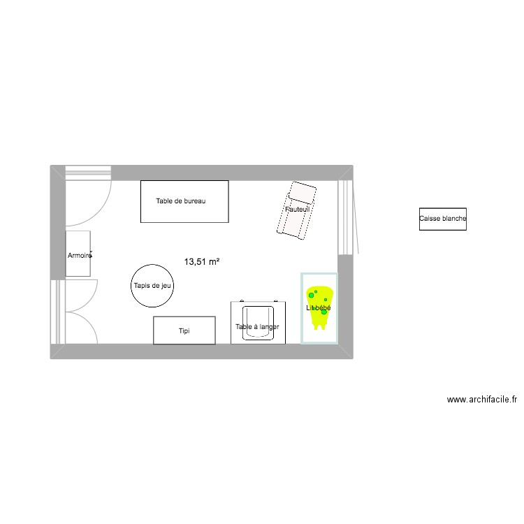 Chambre bébé . Plan de 0 pièce et 0 m2