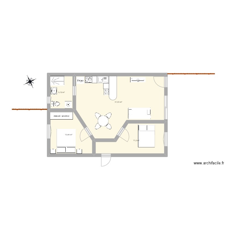 plan 9.5x7 ext. Plan de 0 pièce et 0 m2