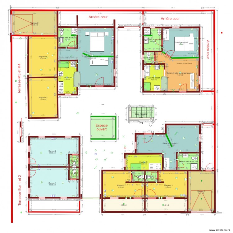 PROJET TREICH 2016   RDCH. Plan de 0 pièce et 0 m2