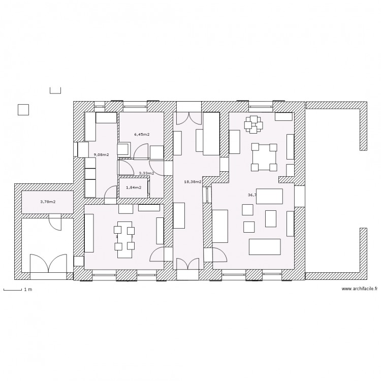 Rez de chaussée . Plan de 0 pièce et 0 m2