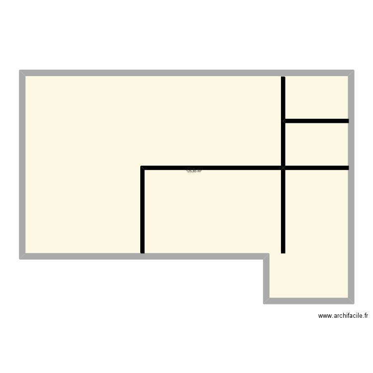 Plailly. Plan de 1 pièce et 126 m2