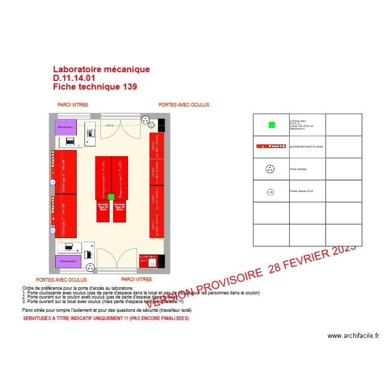 Fiche 139_labos mecanique V2025-02-28. Plan de 1 pièce et 34 m2