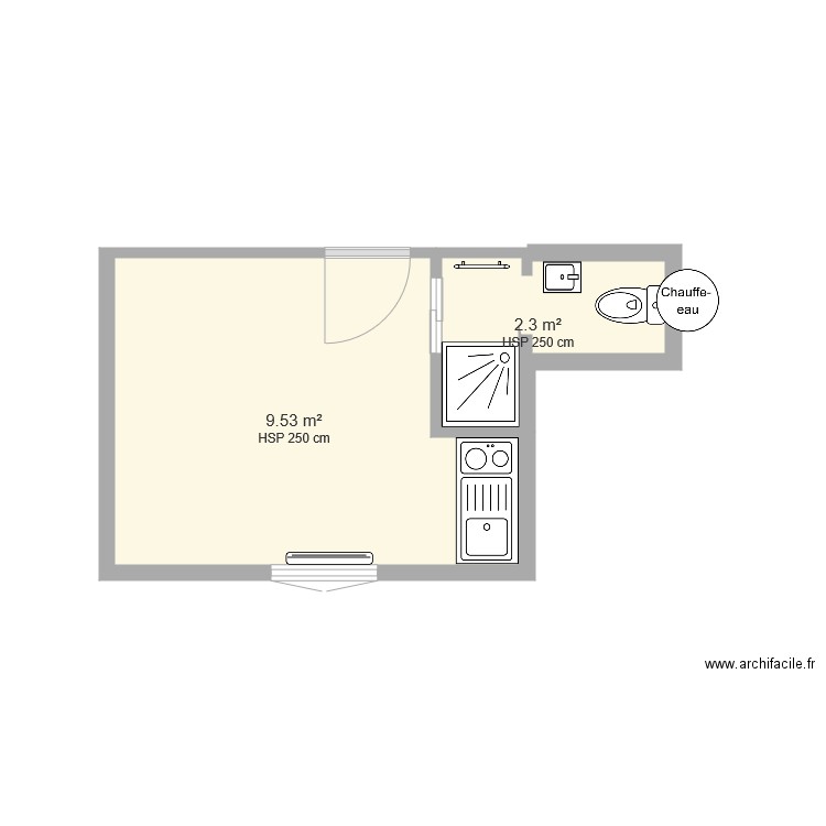 STUDIO. Plan de 0 pièce et 0 m2