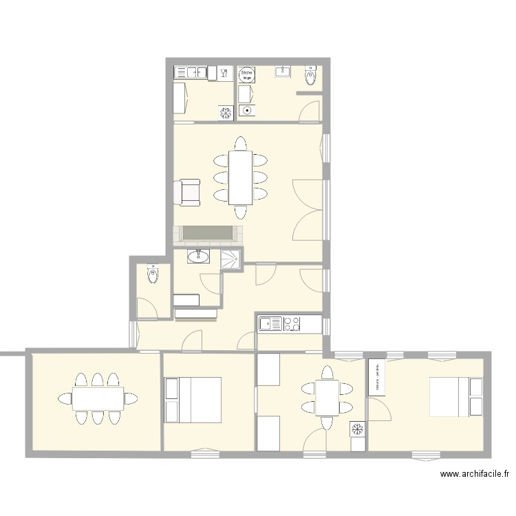 Plan maison M V n 1. Plan de 0 pièce et 0 m2