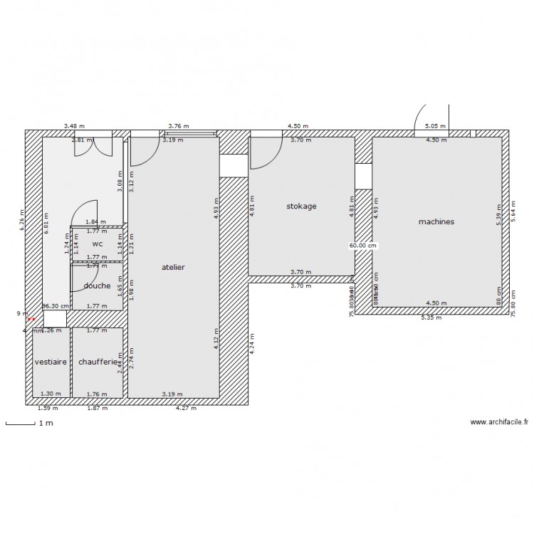 atelier projet v1. Plan de 0 pièce et 0 m2