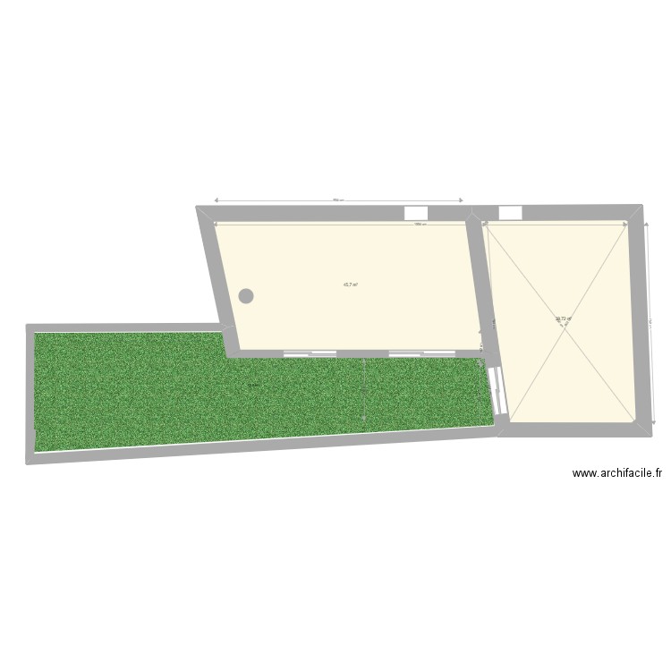 grange monnaie modif agrandissement base. Plan de 0 pièce et 0 m2