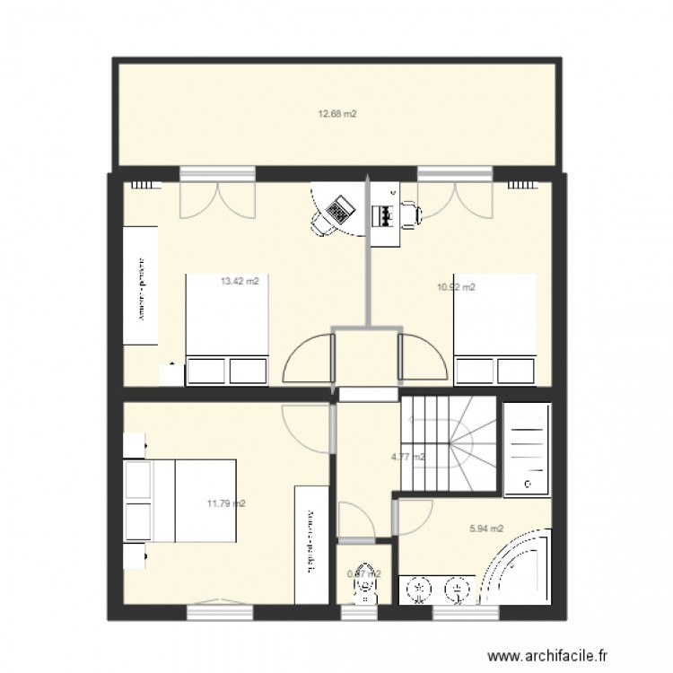 montfermeil etage meublé PC 1/50. Plan de 0 pièce et 0 m2