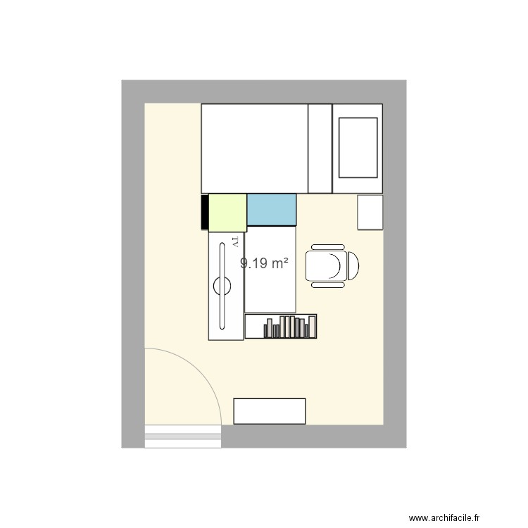 piaule1. Plan de 0 pièce et 0 m2