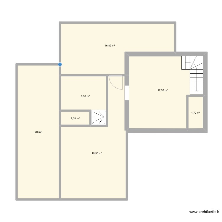 Plan2. Plan de 7 pièces et 84 m2