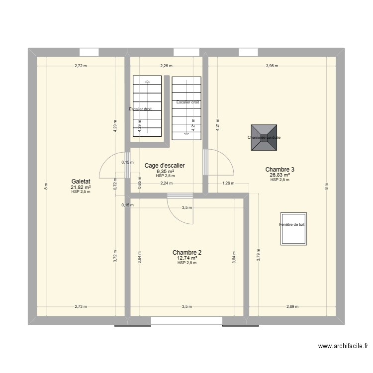 Maison Cort bert 1 Etage Plan 4 pi ces 71 m2 dessin par coucou