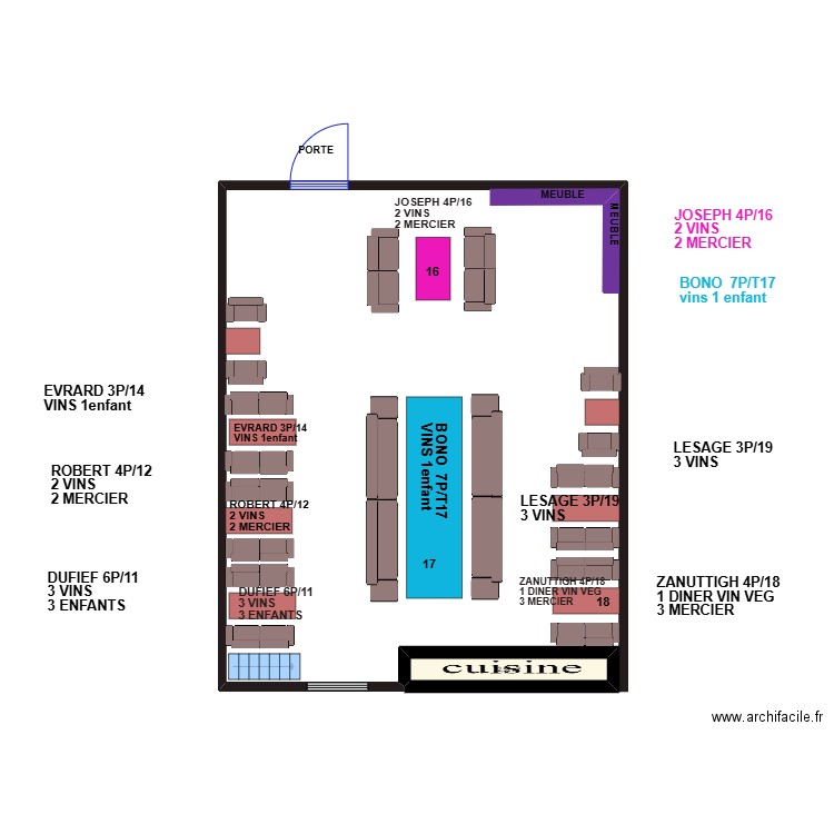 restaurant libertalia. Plan de 1 pièce et 3 m2