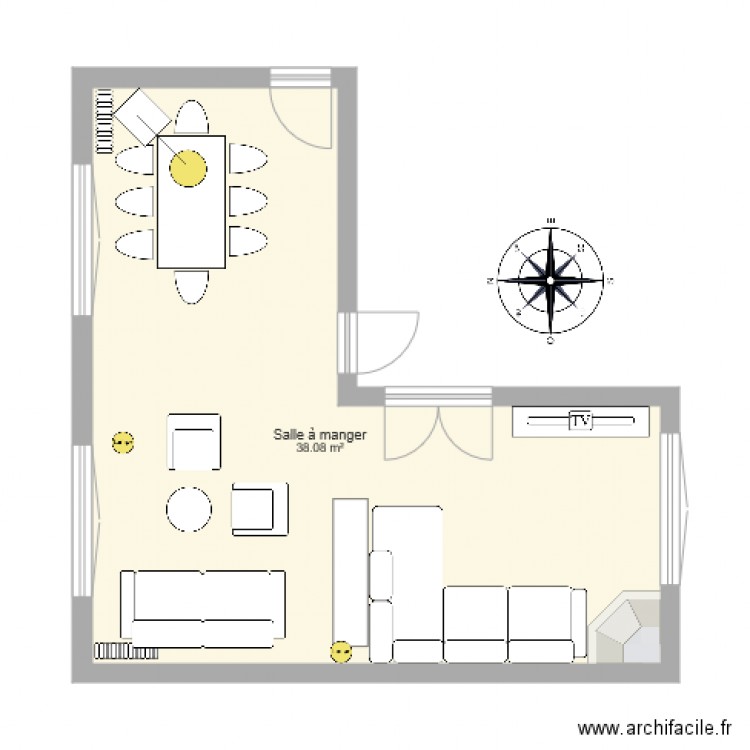 plan rez de chaussée Chesnay. Plan de 0 pièce et 0 m2