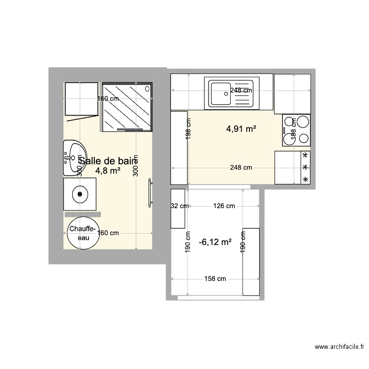 salle de bain. Plan de 0 pièce et 0 m2