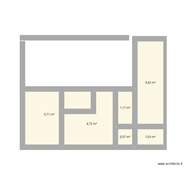 corse. Plan de 6 pièces et 19 m2