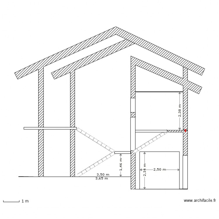 plan de coupe Garage v2. Plan de 0 pièce et 0 m2