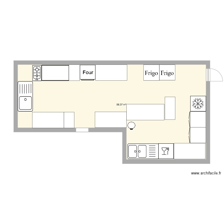 plan de cuisine Danieli. Plan de 0 pièce et 0 m2