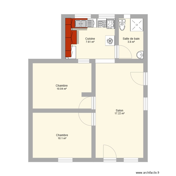 cuisine rdc t3. Plan de 0 pièce et 0 m2