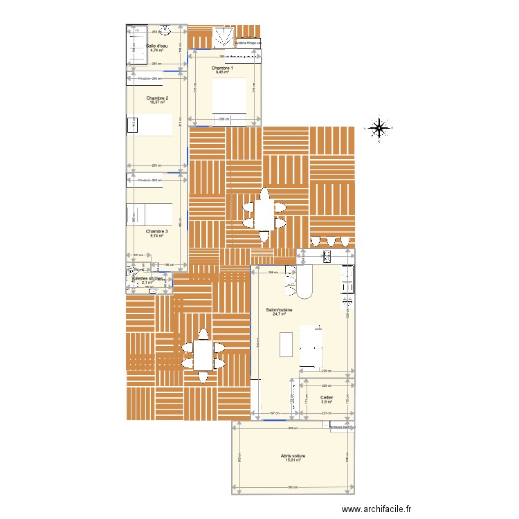 maison Guyane 2. Plan de 0 pièce et 0 m2