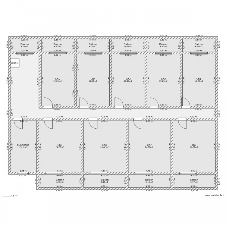 Niveau supérieur. Plan de 0 pièce et 0 m2