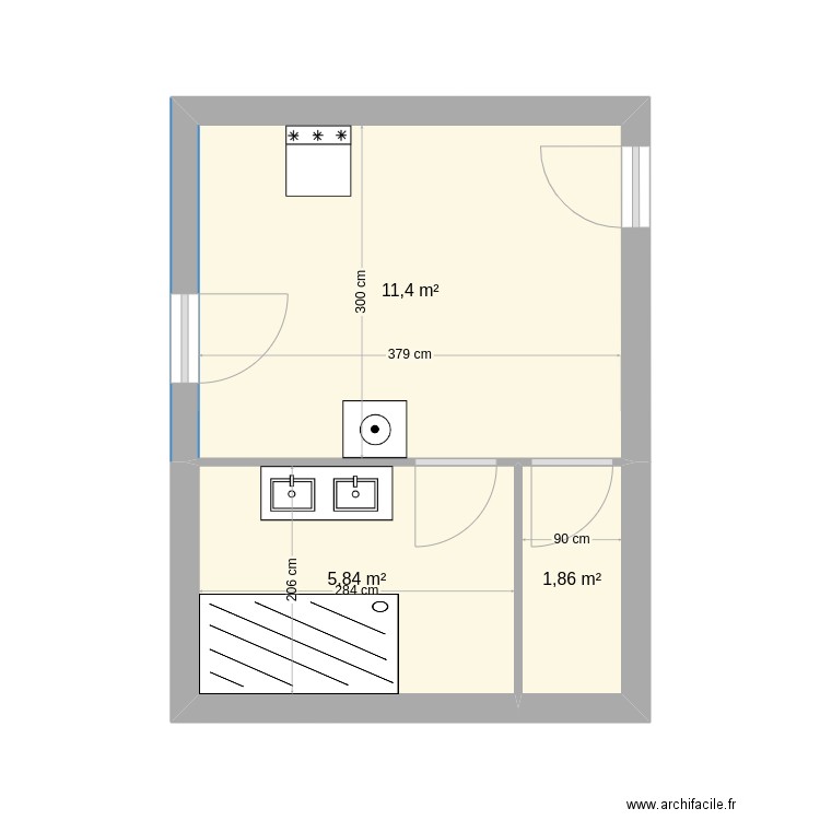 RDC SAS. Plan de 0 pièce et 0 m2