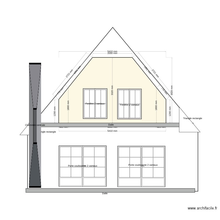 Façade lac des Pins. Plan de 0 pièce et 0 m2