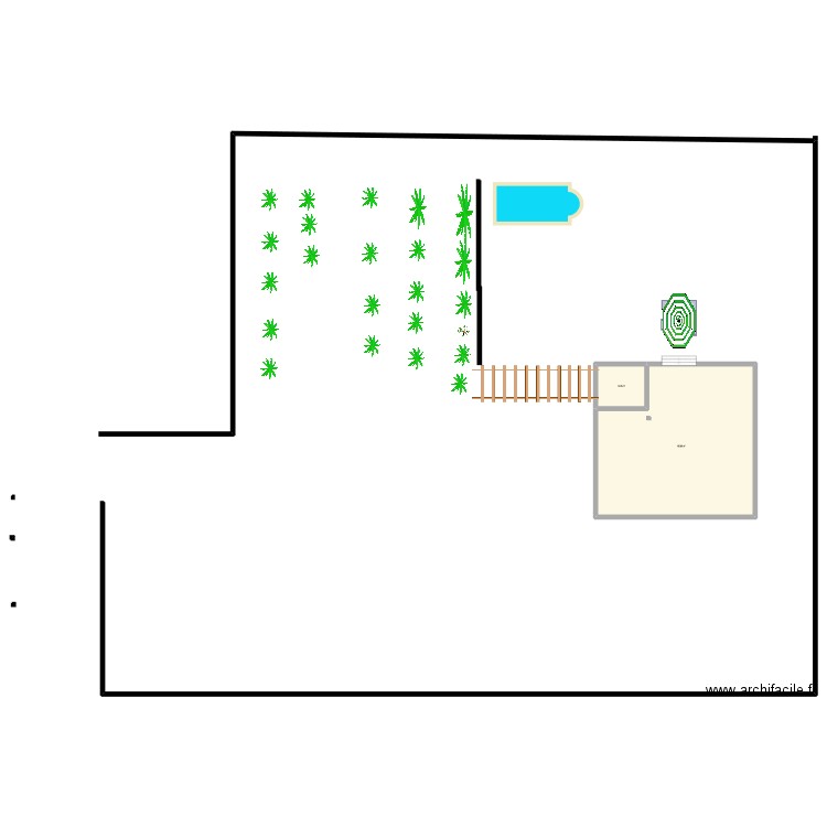 paysagiste. Plan de 2 pièces et 165 m2