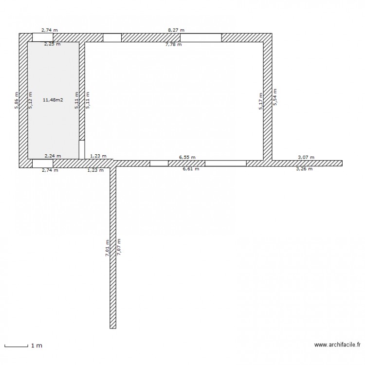 Achene. Plan de 0 pièce et 0 m2