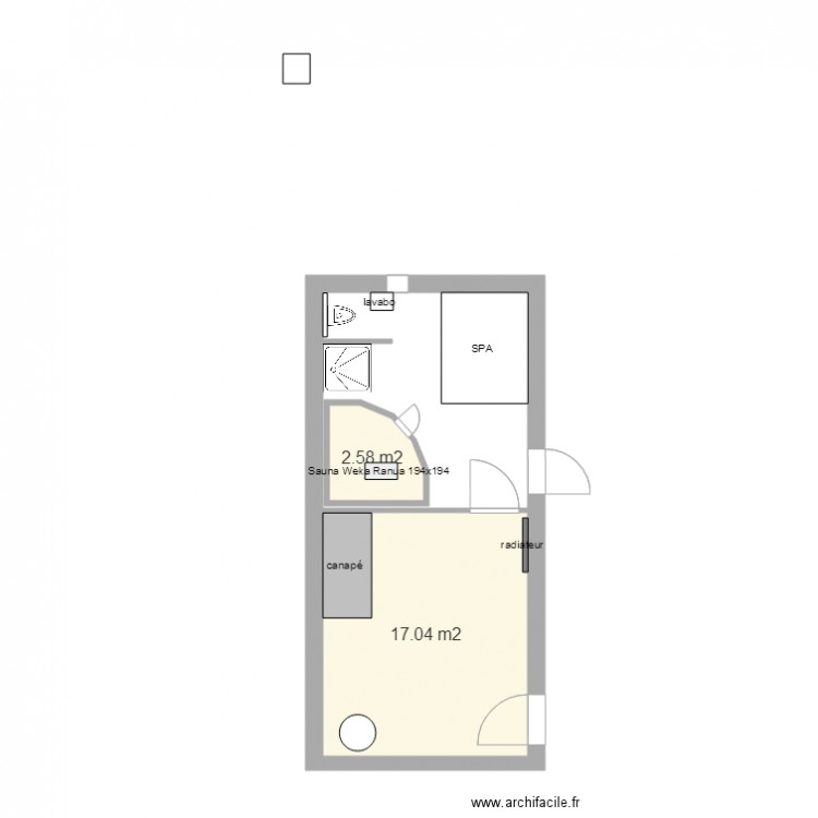 Sous sol avec sauna WC et spa. Plan de 0 pièce et 0 m2