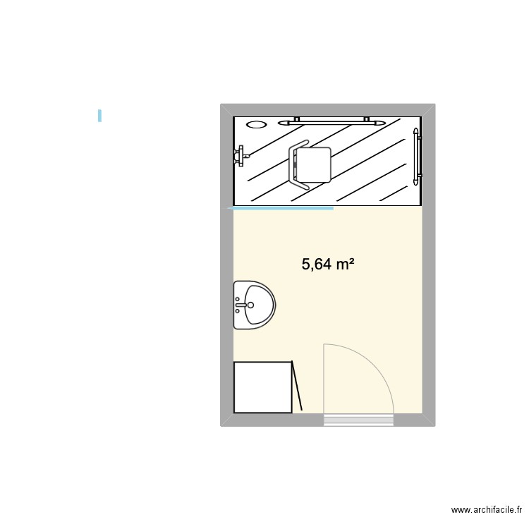 Colle ap Val d'Ajol. Plan de 1 pièce et 6 m2