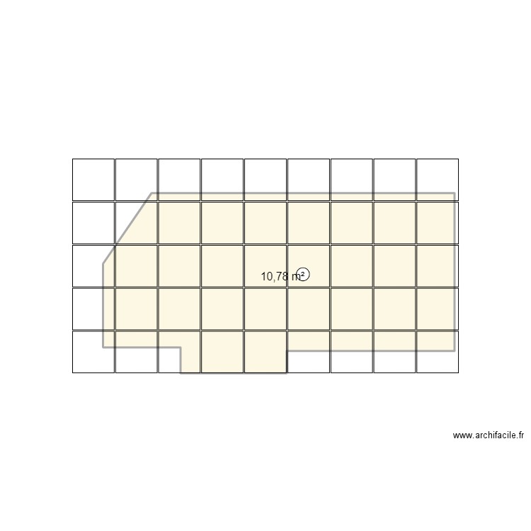 calepinage terrasse nord 1. Plan de 1 pièce et 11 m2