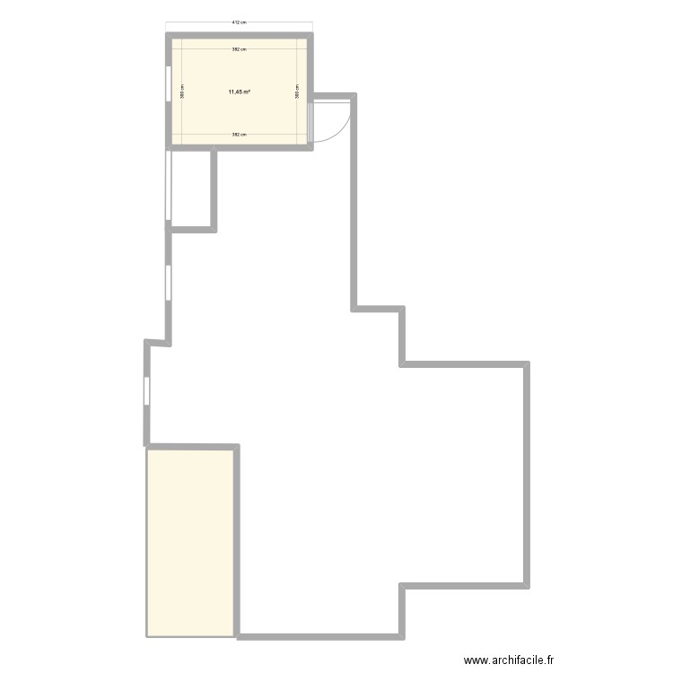 Rishon Lésion1. Plan de 2 pièces et 24 m2