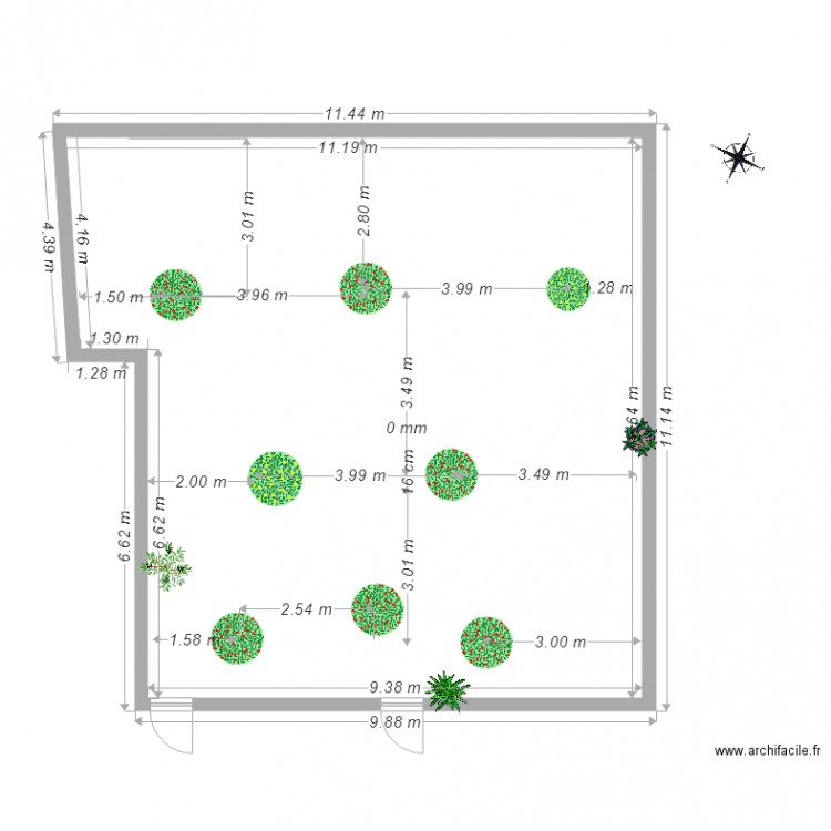 Verger dans le Jardin juin 16. Plan de 0 pièce et 0 m2