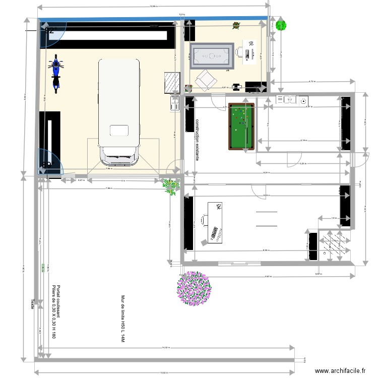 garage et Bureau Séverine . Plan de 0 pièce et 0 m2