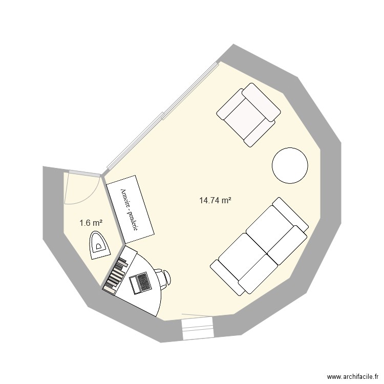 Projet 1 amenagement. Plan de 0 pièce et 0 m2