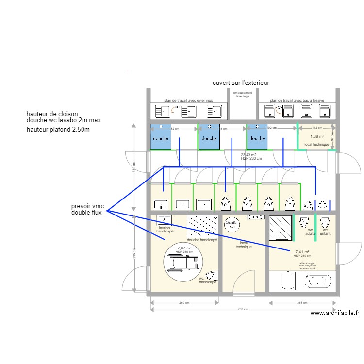 camping_plan_vmc. Plan de 0 pièce et 0 m2