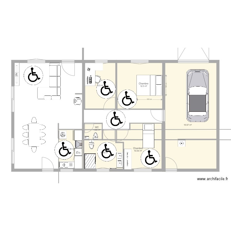 maison pmr. Plan de 0 pièce et 0 m2