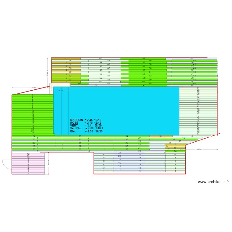 calepinage terrasse rev. Plan de 0 pièce et 0 m2