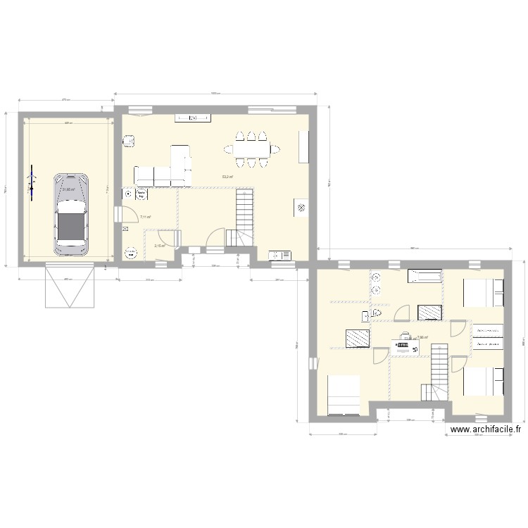 MAISON. Plan de 0 pièce et 0 m2