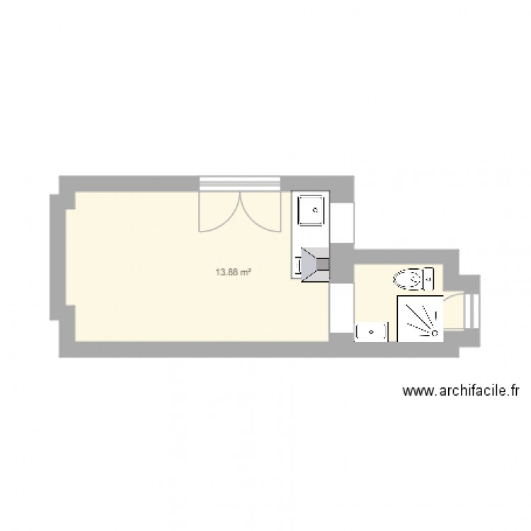 loge. Plan de 0 pièce et 0 m2