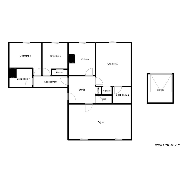 DANIEL LELIEVRE. Plan de 18 pièces et 114 m2