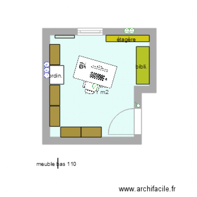 bureau. Plan de 0 pièce et 0 m2