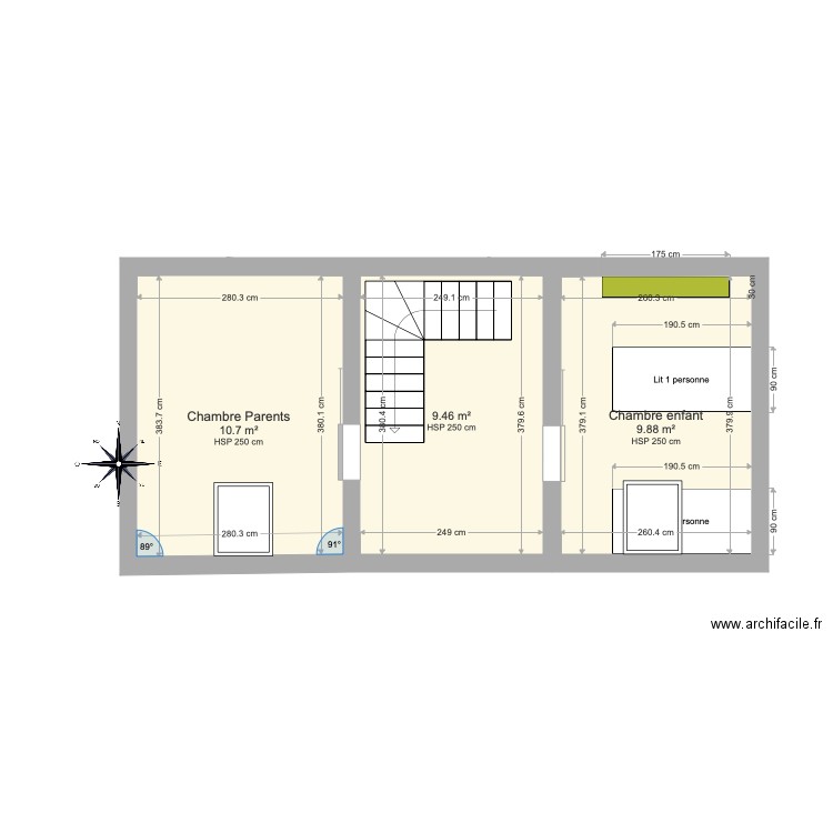 Etage 1 Pouldouran. Plan de 0 pièce et 0 m2