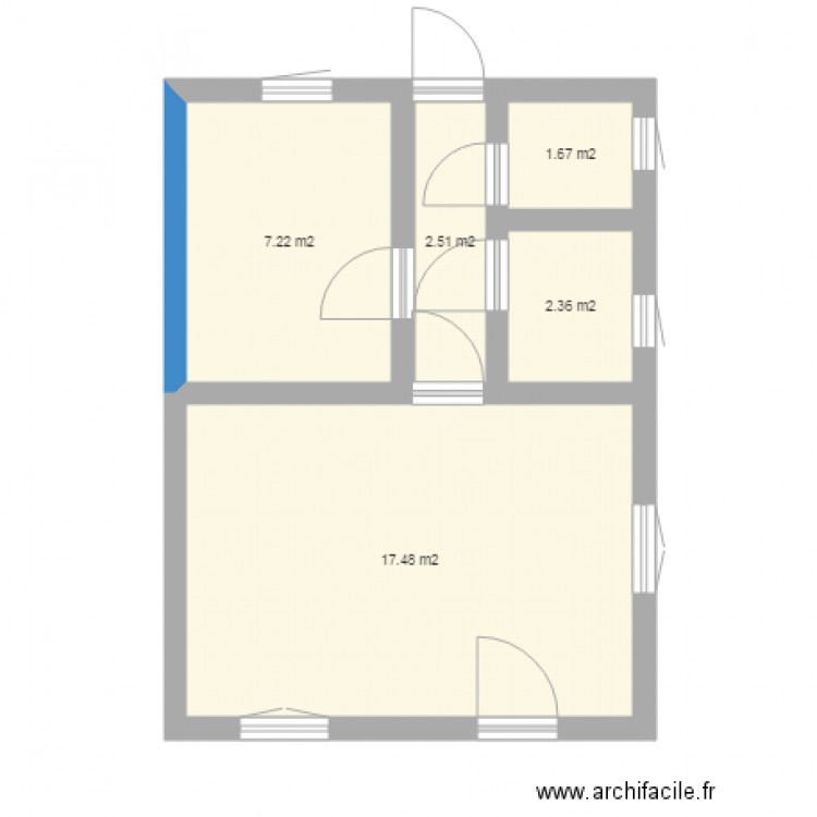 studio moderne. Plan de 0 pièce et 0 m2