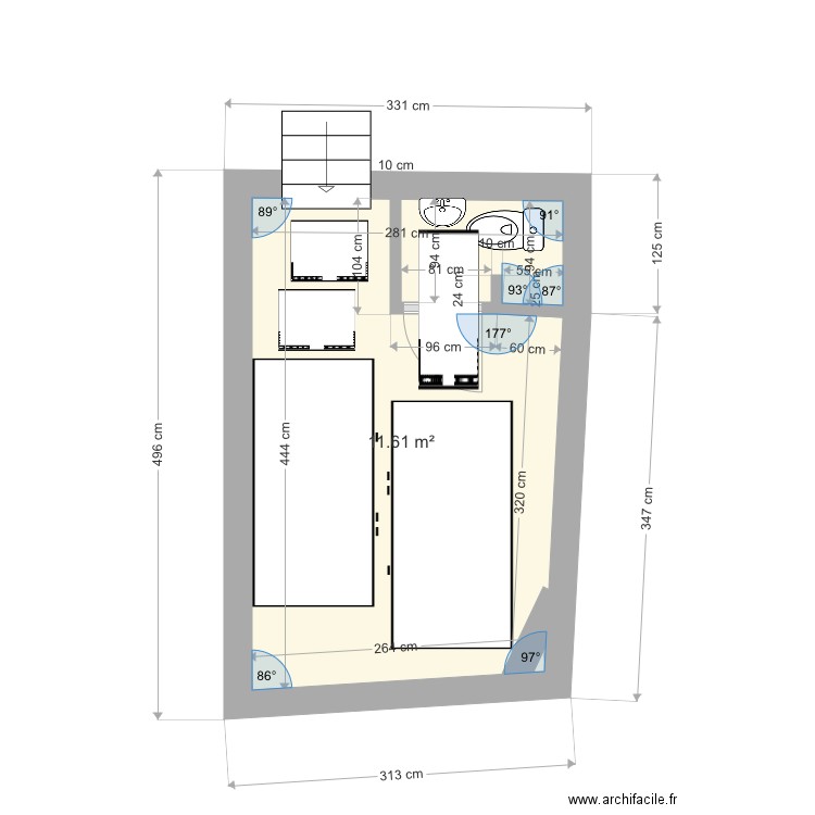 Plan glacier. Plan de 0 pièce et 0 m2