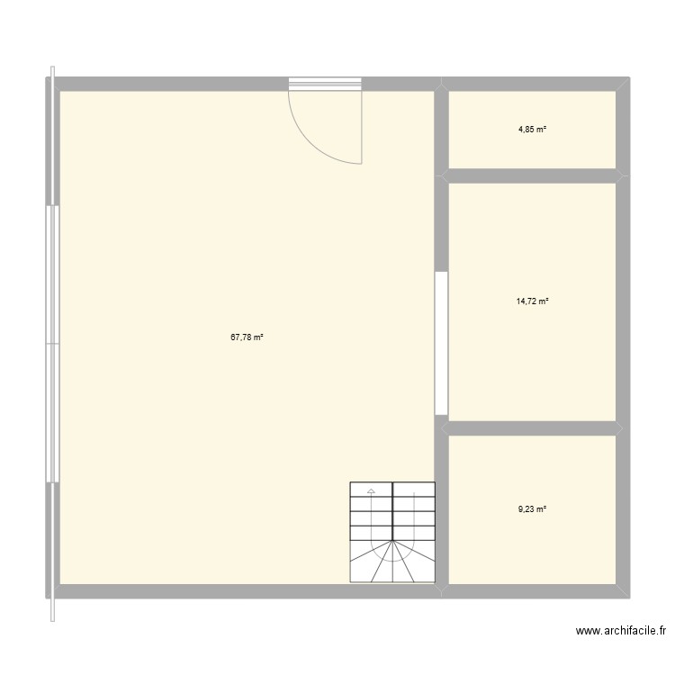 La Brède. Plan de 4 pièces et 97 m2