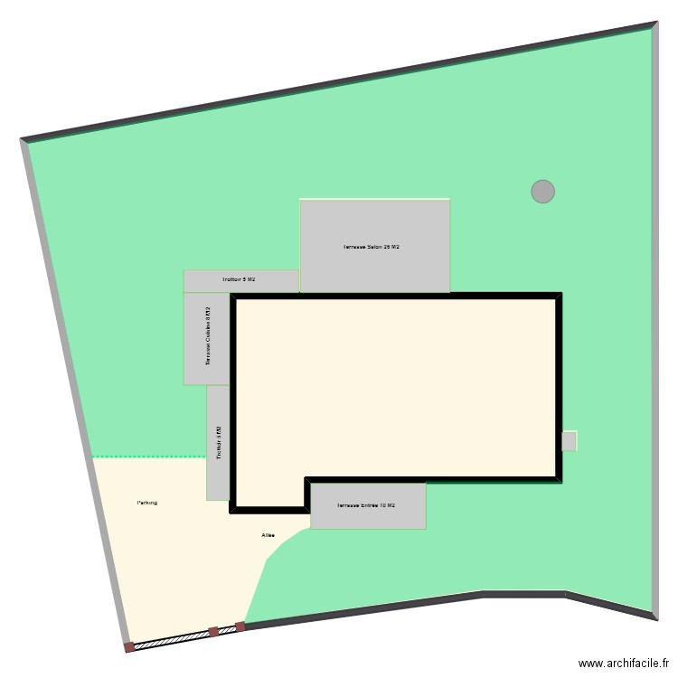 Cathalo terrasse. Plan de 2 pièces et 686 m2