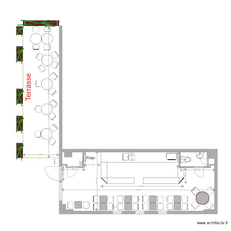 plan Antes. Plan de 0 pièce et 0 m2