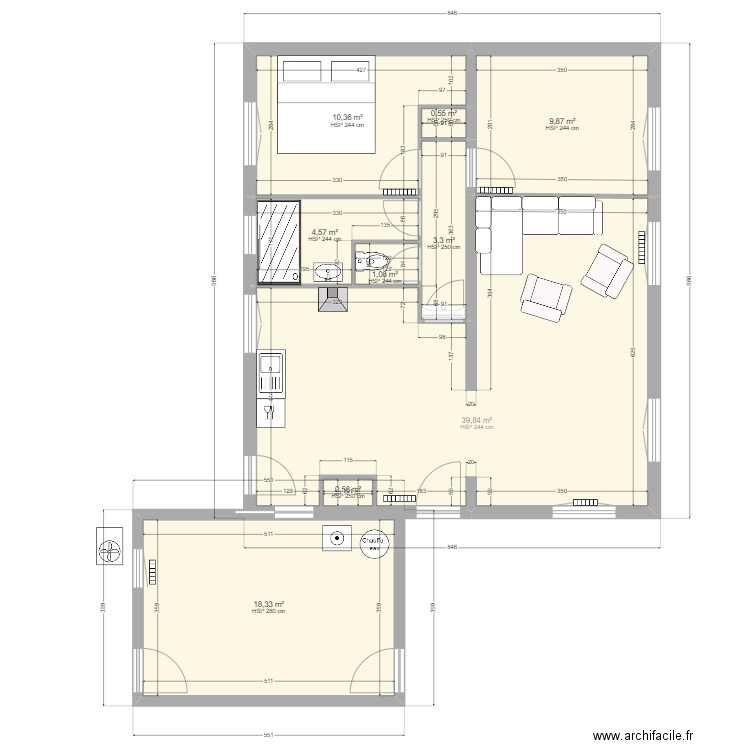 maisonette nue. Plan de 0 pièce et 0 m2