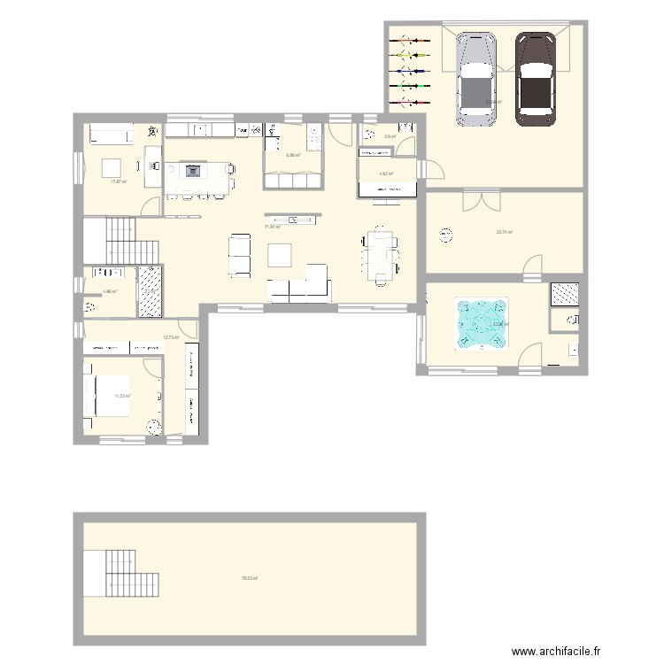 Maison. Plan de 0 pièce et 0 m2