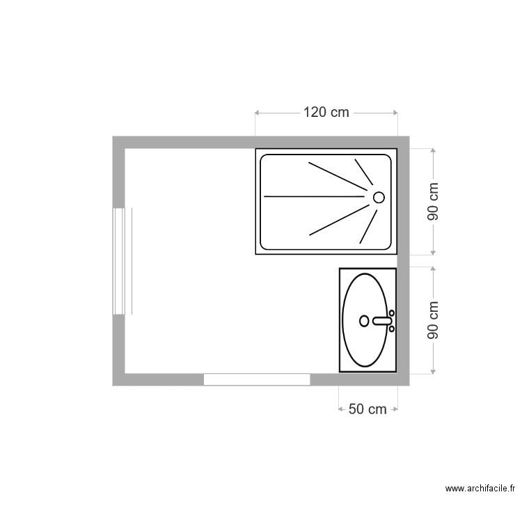 salle de bain. Plan de 0 pièce et 0 m2